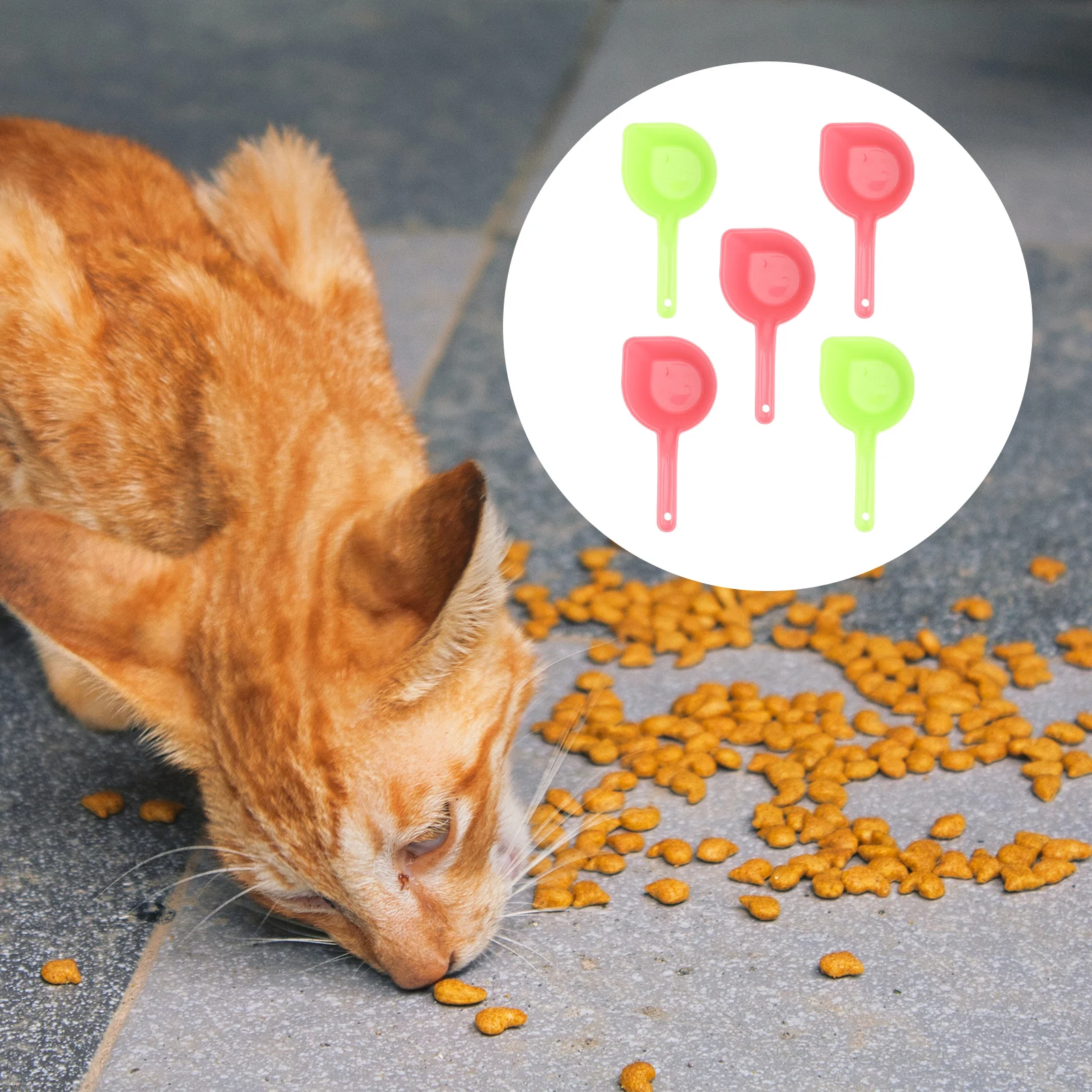 

5pcs Pet Food Scoop Durable Plastic Dog Accessories Puppy Feeding Spoon Easy Hanging Storage Hygienic Material