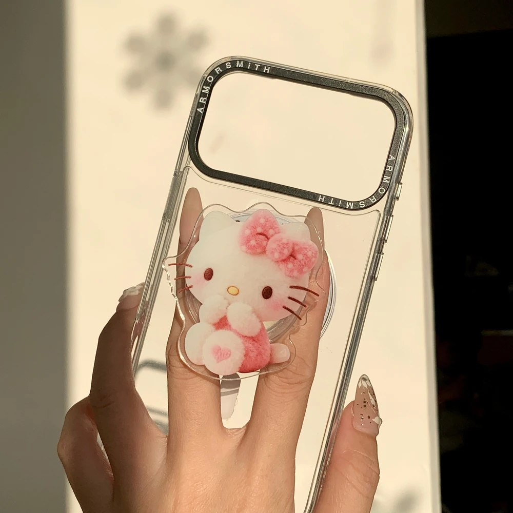 

Складной чехол-держатель для беспроводной зарядки для iPhone и Samsung, Sanrio Hello Kitty, магнитный держатель-подставка Griptok для телефона Magsafe