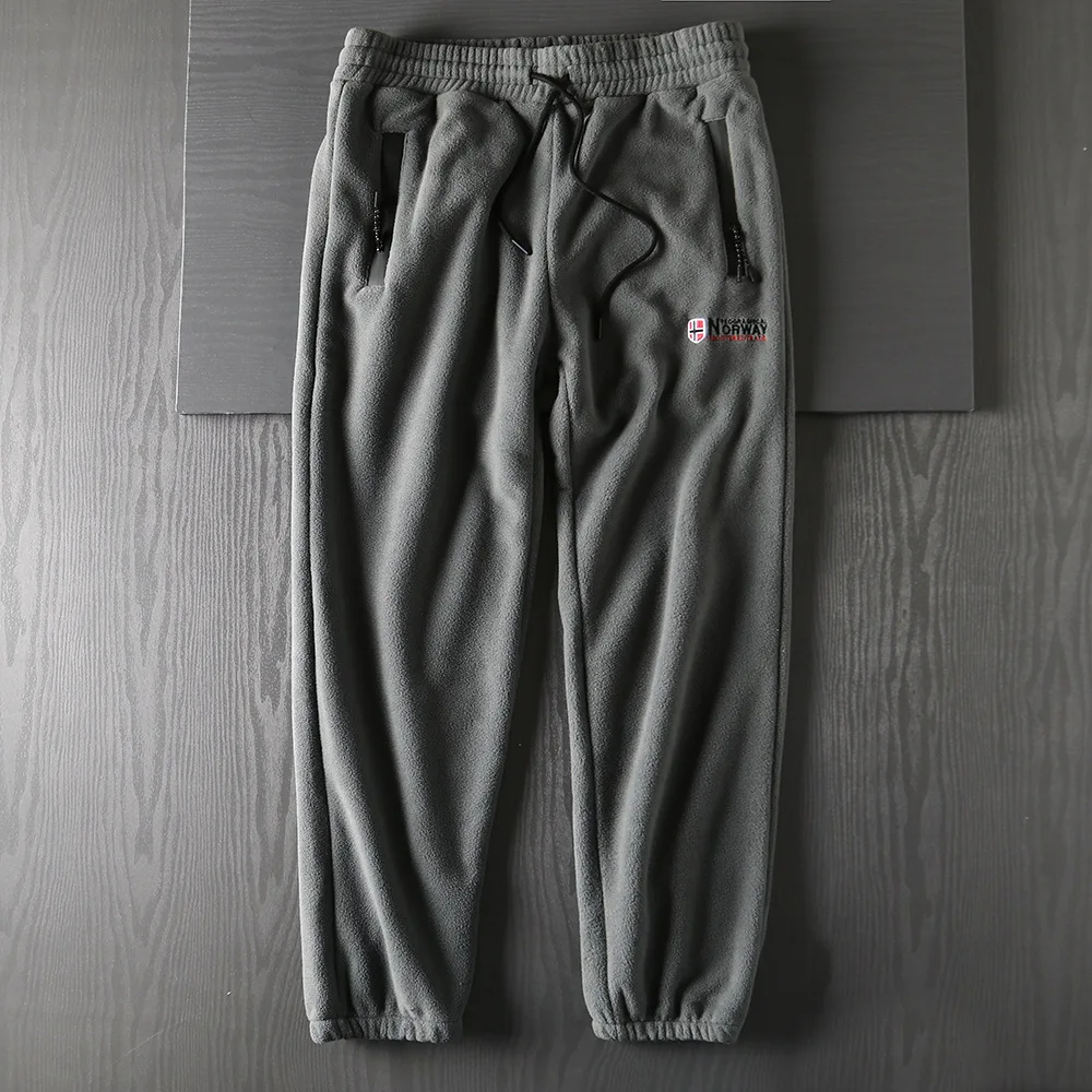 Warm Double Sided Fleece Sweatpants New Autumn Winter Warm Pants Men Thicken Sweatpants Casual Fashion Fleece Sports Long Pants