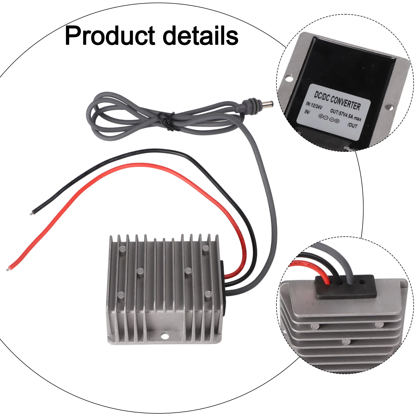 

12V24V to 57V DC Step Up Power Converter for Starlink Mini Reliable 4 5A Power Supply with Waterproof Protection