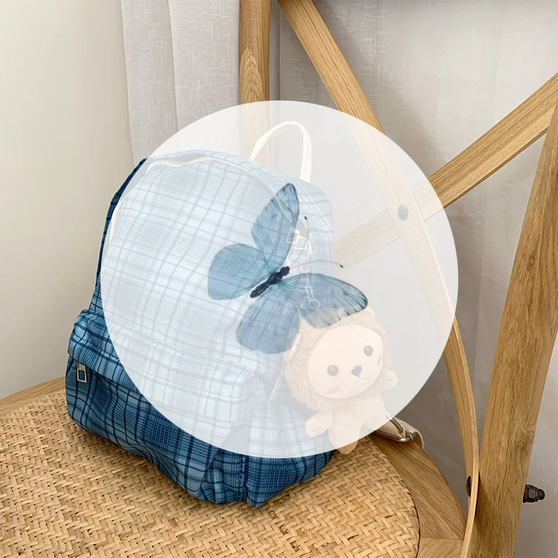 매력적인 사자 만화 플러시 키체인 인형, 완벽한 어린이 선물 및 백팩 펜던트