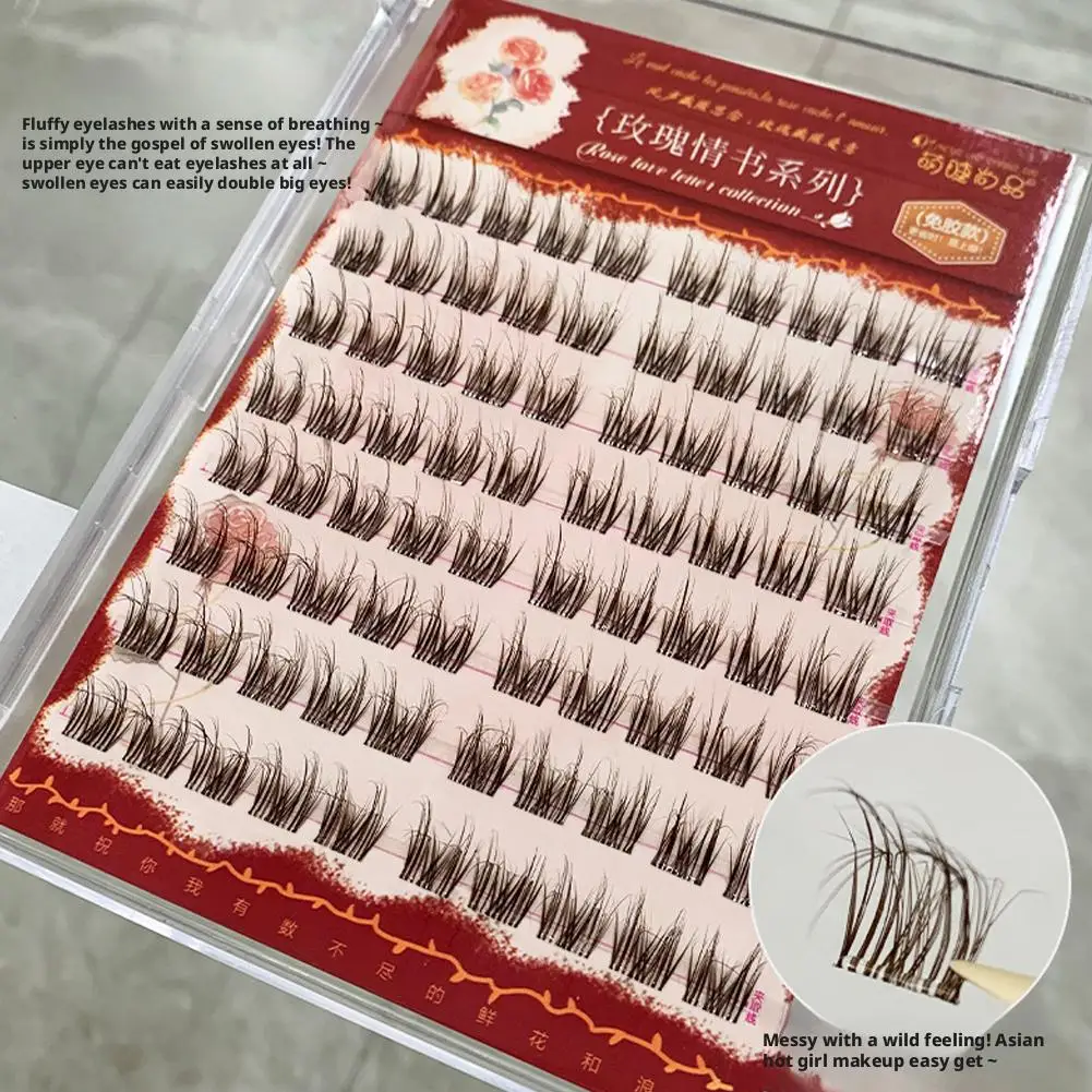 

Glue-free False Eyelashes Easy To Rebound No Need To Remove Segmented Thin Stems Suitable for Novice DIY Eyelashe R1S5