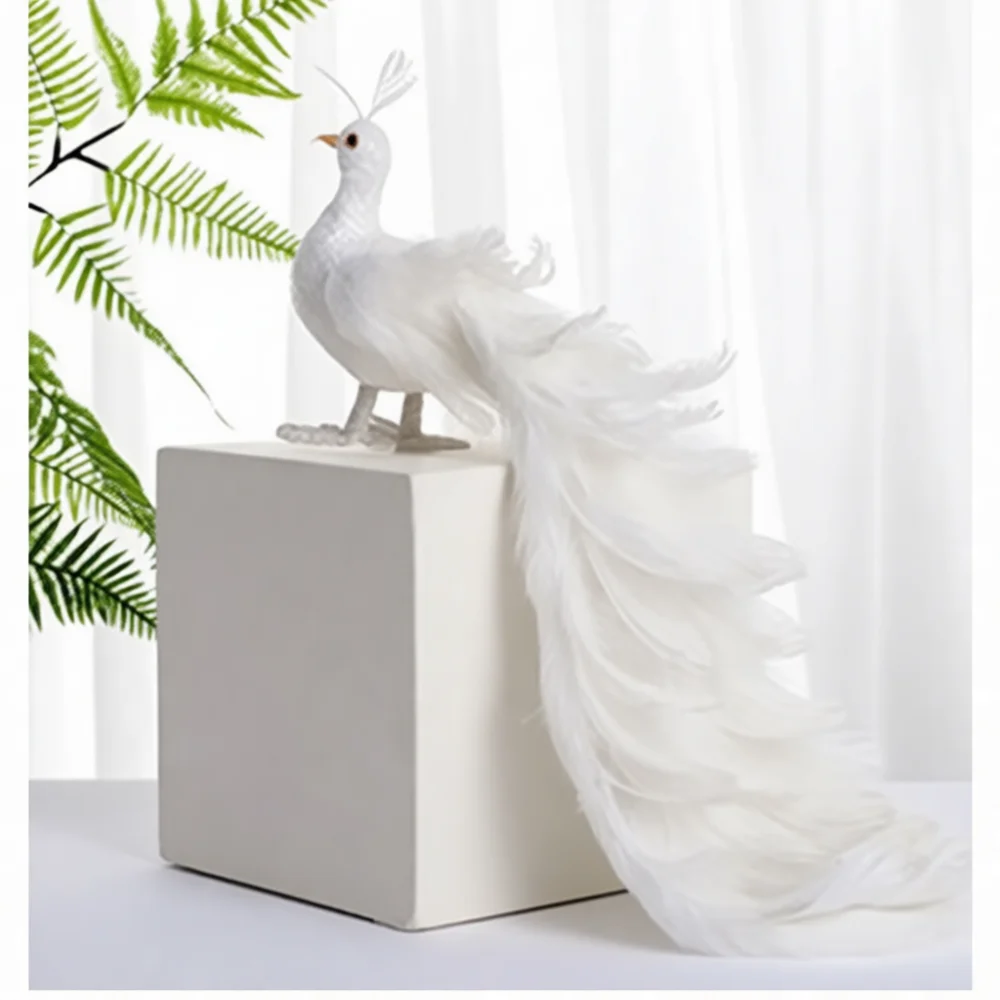Simulation Macaw Parrot Figurine Decorative Feather Bird Statue For Garden Lawn Landscape Backyard Home Party Decoration