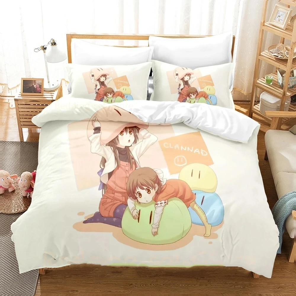 

New Dango Clannad Bedding Set Single Twin Full Queen King Size Bed Set Adult Kid Bedroom Duvet cover Sets Anime Bed Sheet Set