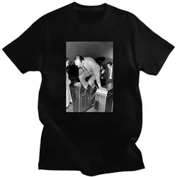 Jacques Chirac Yo Rap Hip Hop Metro paryż tryb Harajuku zabawny nadruk topy moda Casual dla mężczyzn Tee Retro T Shirt koszulki