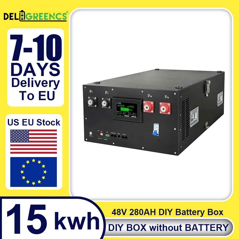 Custodia Obudowa per batteria LiFePO4 fai-da-te 48V con JK 16S 200A Smart BMS 51.2V Kit fai da te 2A Bilanciatore attivo Sistema di accumulo di energia domestica