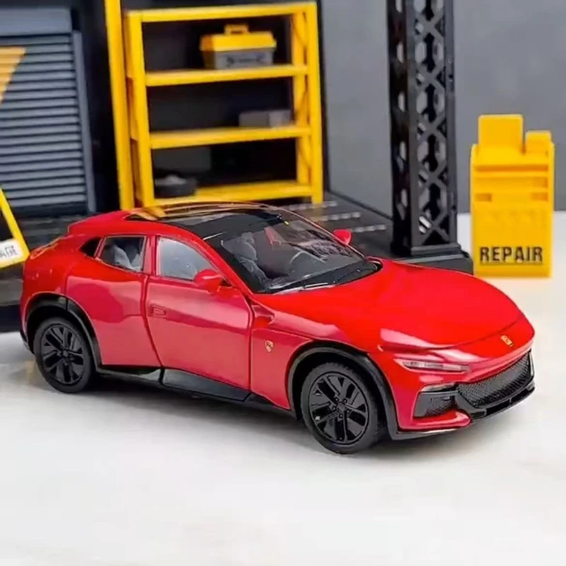 

1:32 Purosangue FVU 488 LAFA SP3 SF90 Суперкар из сплава, литье под давлением и игрушечные транспортные средства, расширенная коллекция, орнамент, модели автомобилей