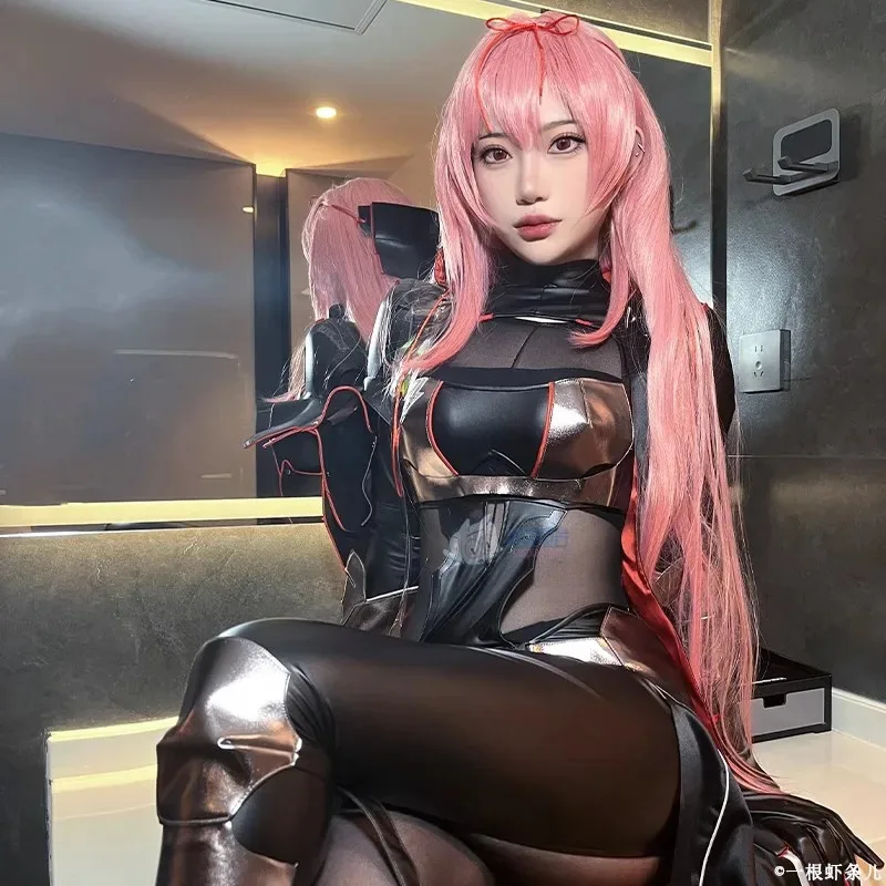 Комбинезон Nikke Goddess of Victory, униформа на Хэллоуин, Алая черная тень, карнавальный костюм, карнавальный костюм для вечеринки, парик, обувь