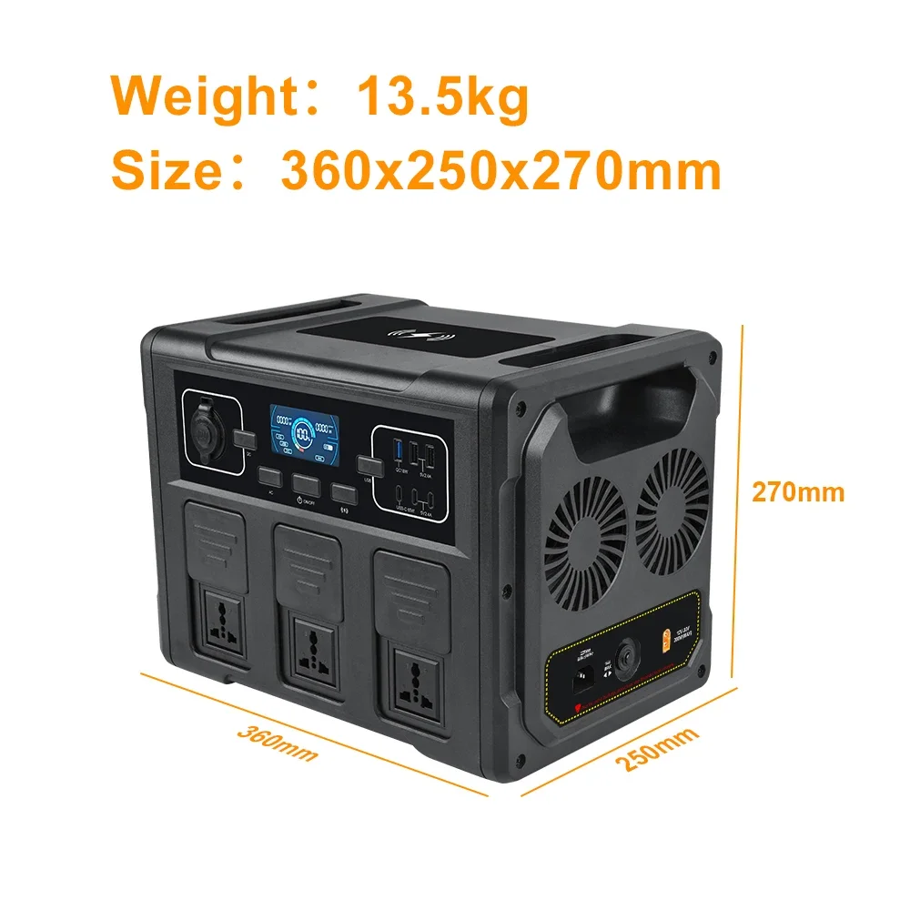 TV Full Solar Off-Grid No  Portable Solar Generator 1200 Watts Battery Solar Generator 220 Volts Portable