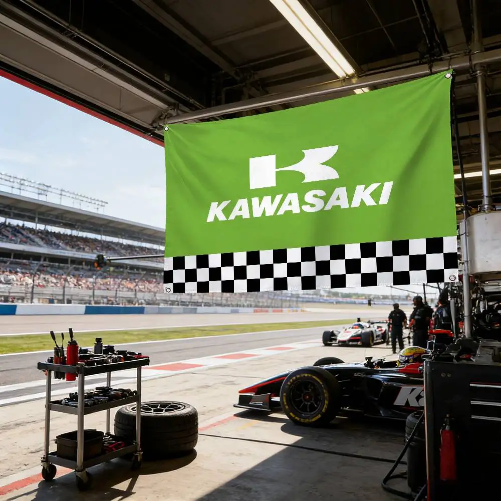 

Баннер для дома и вечеринок KAWASAKI Premium Flag, 120 г, полиэстер, экологичный, с принтом, водонепроницаемый, износостойкий