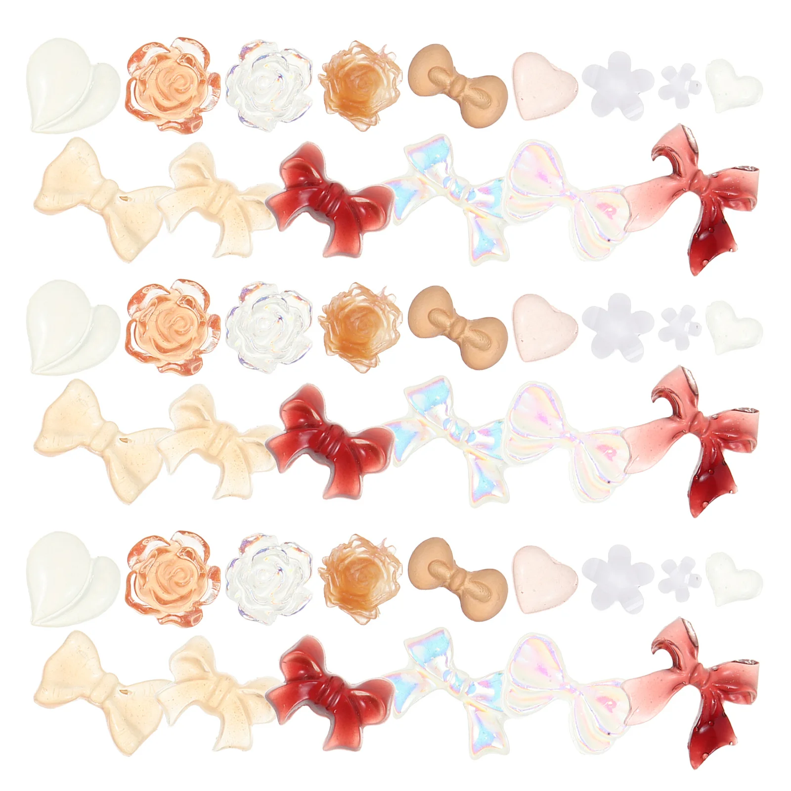 

300 шт., украшения для ногтей, банты, смоляные бантики, подвески для дизайна ногтей, маникюрные украшения, сделай сам, драгоценные камни для ногтей, маленькие цветочные подвески, оптовый набор