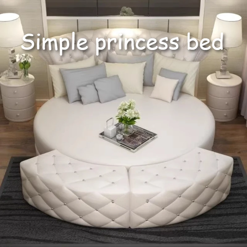 Modern Fashion Round Bed Bedroom Decor For Teen Girls Bed 2 People Luxury Modern King Size Frame Bedroom Sets Full Set Furniture