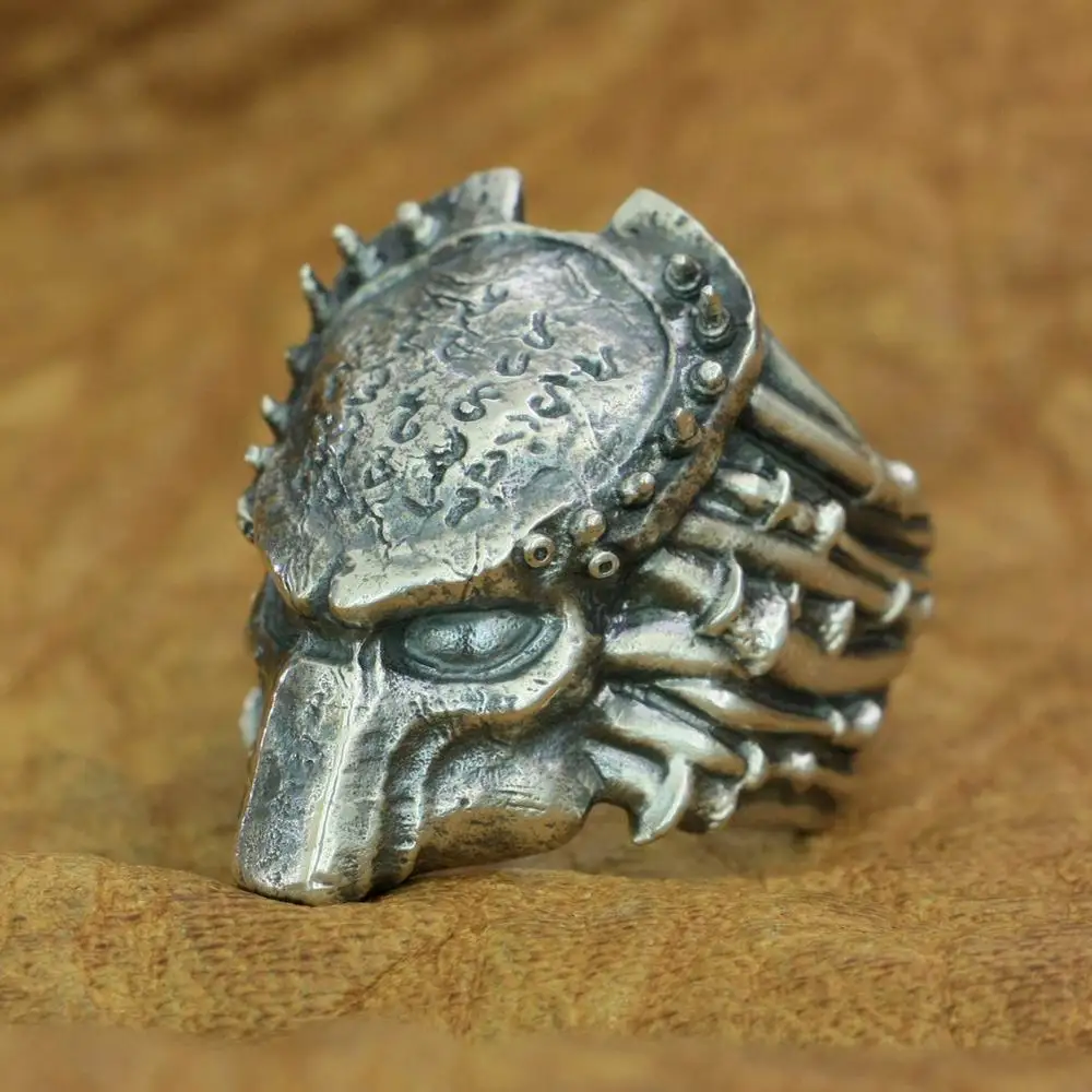 925 Sterling Silver Huge Predator Ring Punk Jewelry TA208 US Size 9~15 (Open Size, But Hard to Adjust Size without tool) BZ