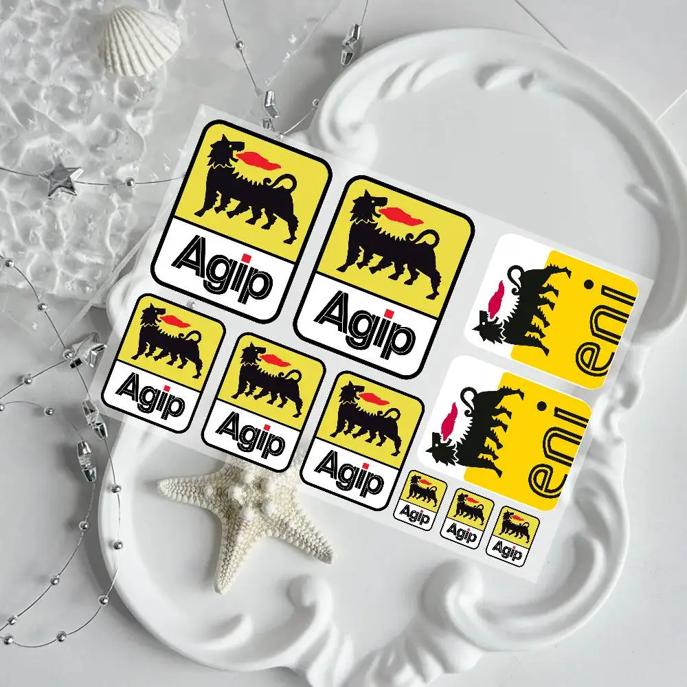 ملصقات الدراجات النارية Eni Oil Bike Helmet ملصق مصفح برسومات أبريليا ملحقات تزيين لـ A-AGIPs