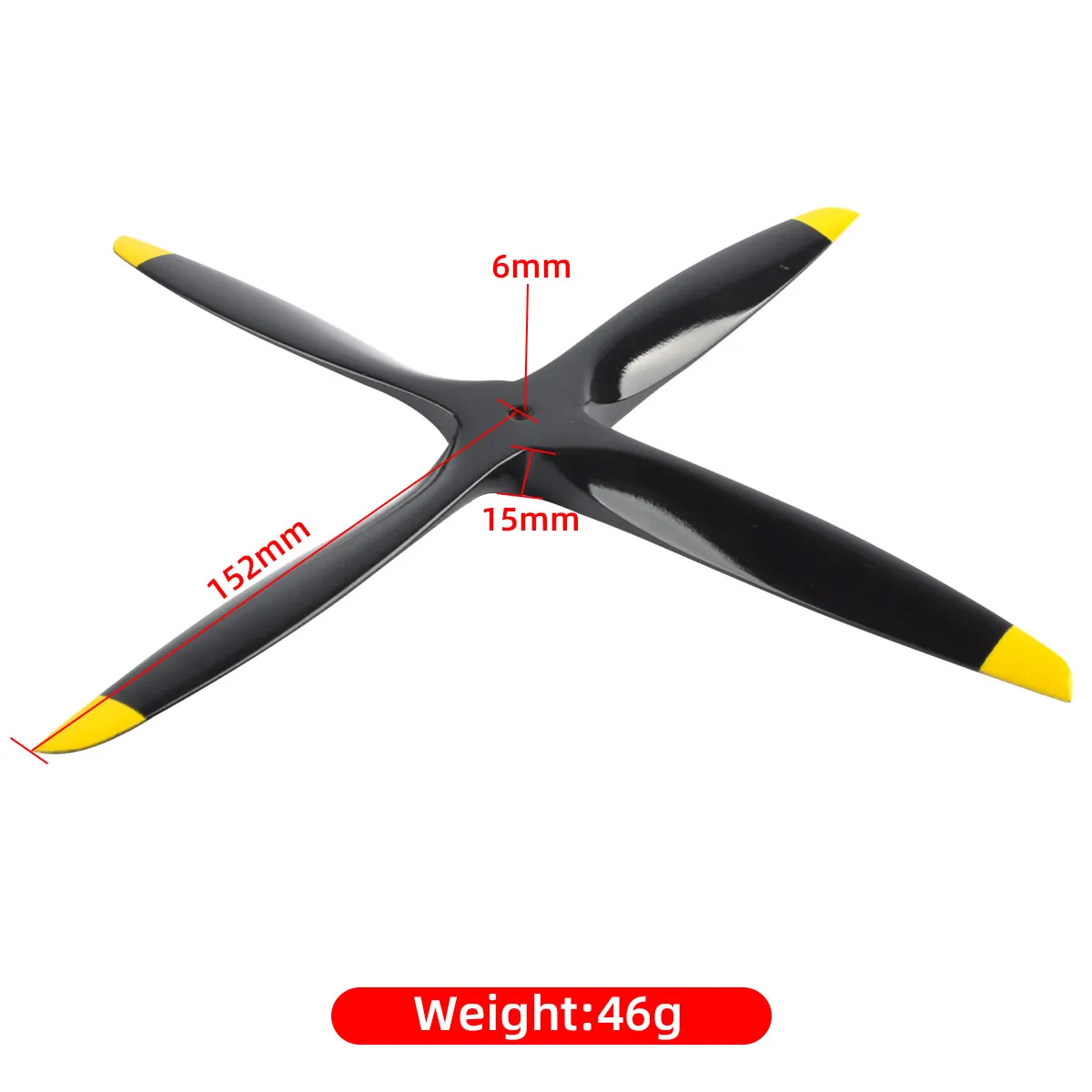 11*6 12*5 Zoll Propeller mit vier Klingen, für RC-Flugzeuge positiver Propeller