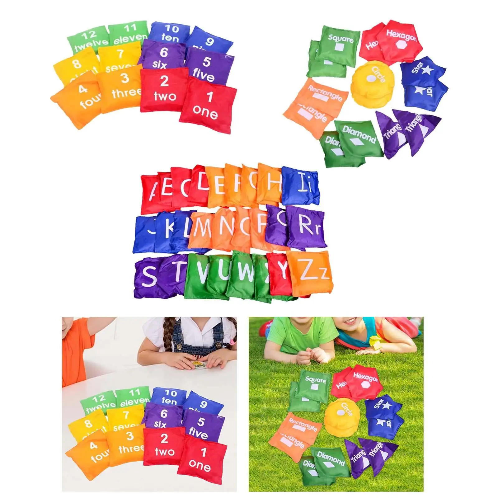 Cornhole Bean Bags Toy Set Outdoor Sports Toss Game for Family Games Classroom Children Adults Outdoor Yard Games Birthday Party