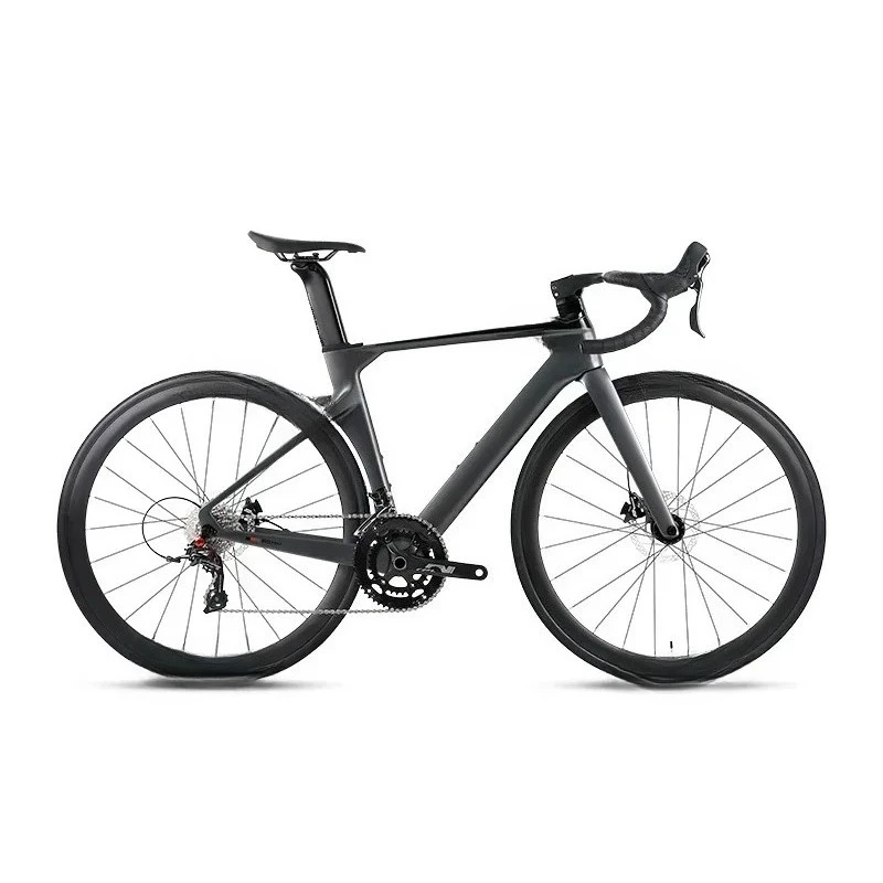 All-in-one hydraulic disc brake 56cm breaking wind racing carbon fiber road bike bicicleta TWITTER R5pro 105/R7120-24S whole set
