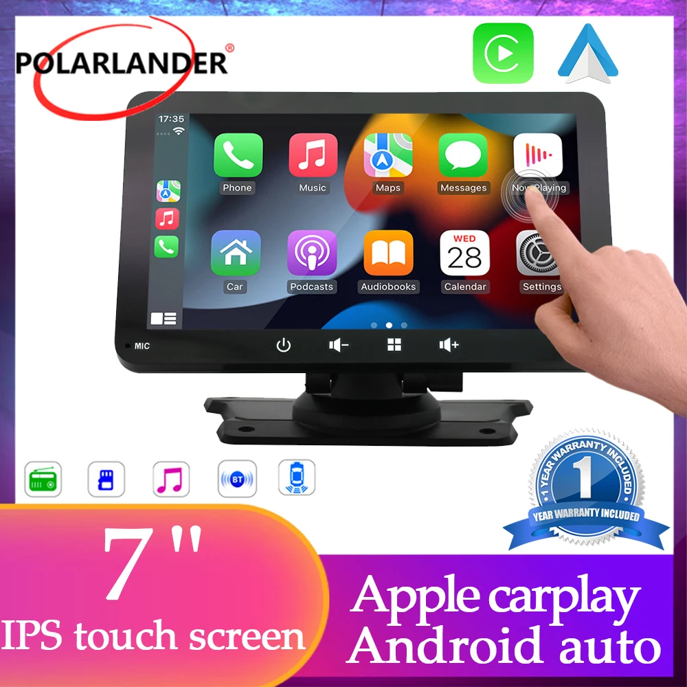 

CP705 7-дюймовый портативный беспроводной экран Apple CarPlay и Android Auto M7INXSQ-CP705R165