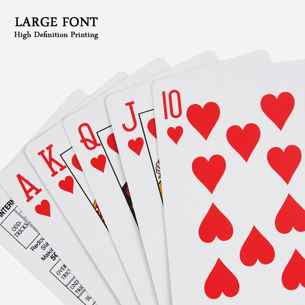 2 طوابق أوراق اللعب البلاستيكية الأحمر والأزرق مؤشر قياسي لعبة البوكر بطاقات السفر الطوابق بطاقات للمراهقين البالغين #6