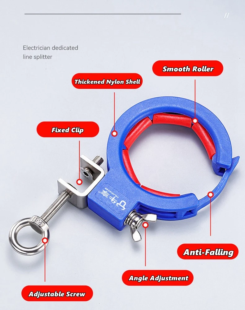 Cable Tray Roller Pulley Wire Guide Threading Tool Bottom Hung Mount Time Saving Wiring Aid Fixation Construction Auxiliary Tool