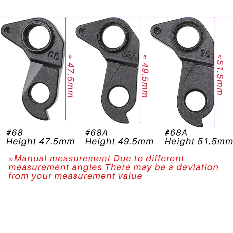 Derailleur Hanger 68A for Merida 2021-2022 Reacto Scultura Endurance Rival-edition Sram STANDARD MOUNT Thru-Axle Dropout 68 No76