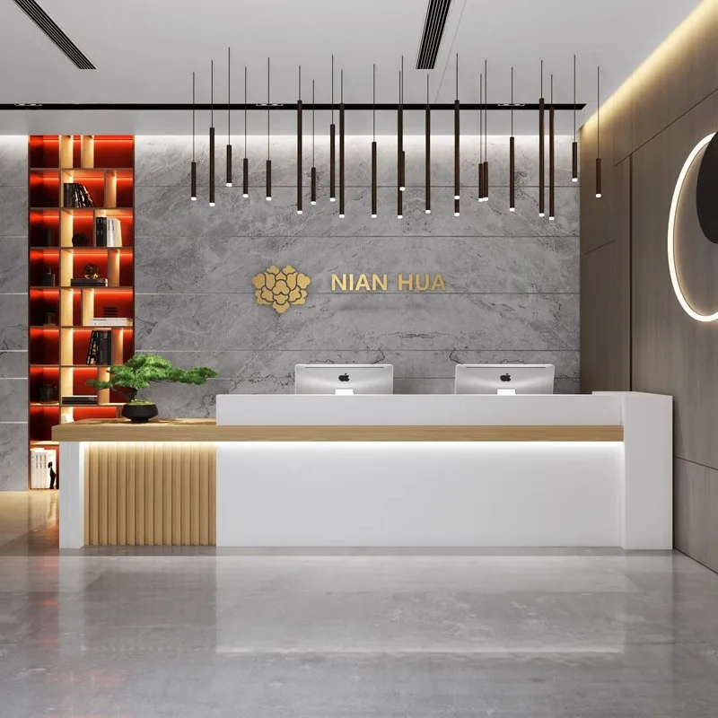 Store Counter Reception Desk Beauty Salon Cash Standing Information Reception Desk Check Out Simple Recepcja Luxury Furniture