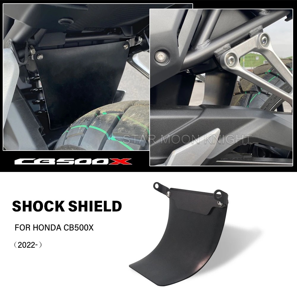 

Motorcycle Shock Shield For Honda CB500X CB 500 X 500X CB500 2022 2023 - Accessories Rear Fender Mudguard Splash Guard Black