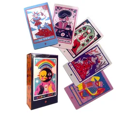 12x7 cm Rainbow Tarot Deck Paper Manual Card Game