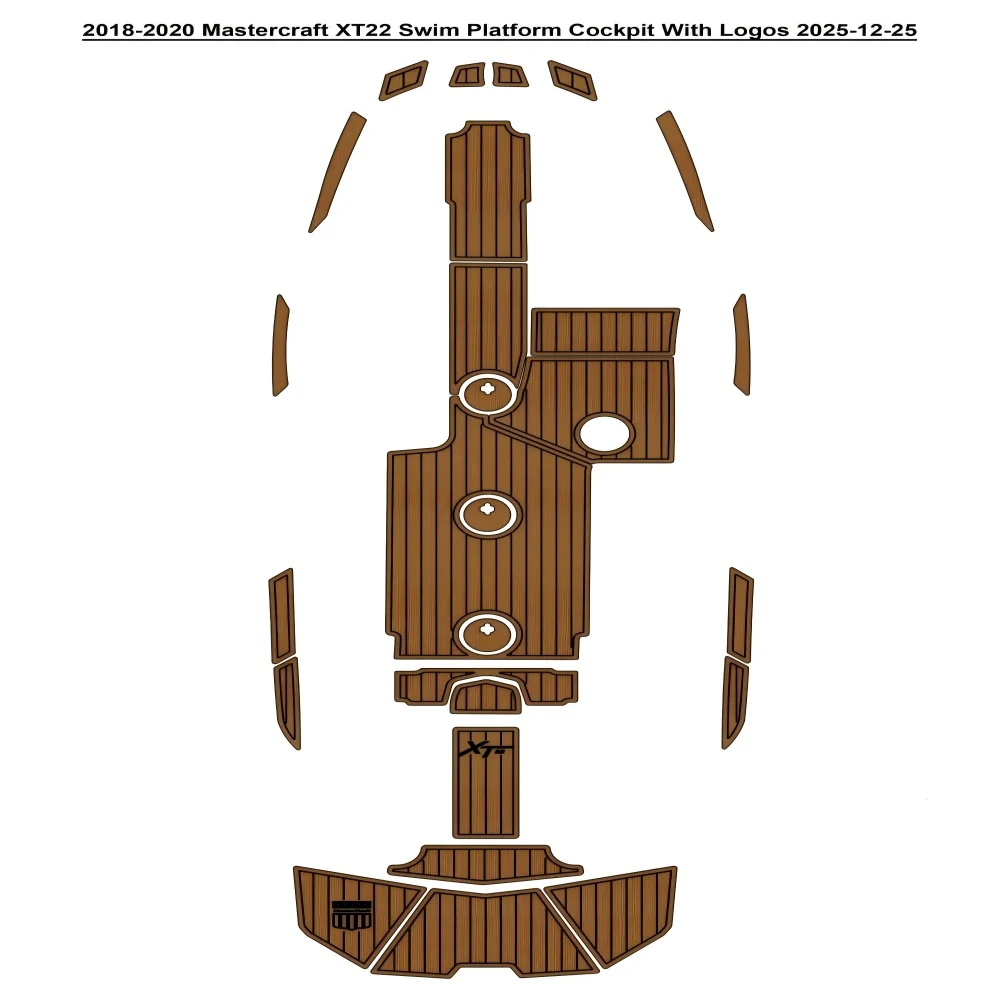 

2018-2020 Mastercraft XT22 Платформа для плавания Кокпита Pad Лодка Пена EVA Коврик для пола из искусственного тикового дерева SeaDek MarineMat Самоклеящийся