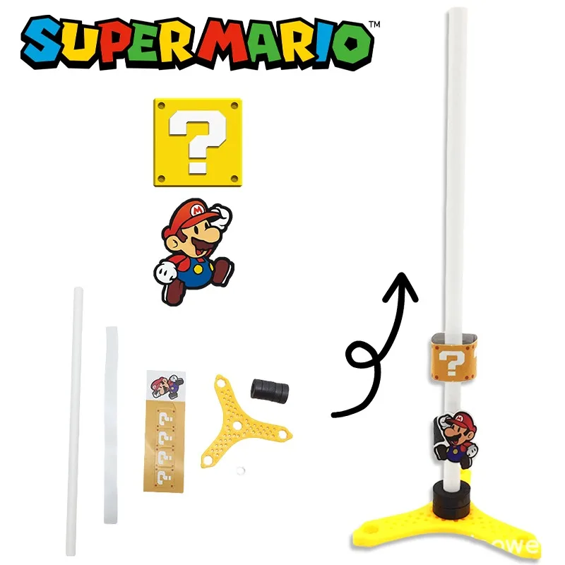 

Super Mario Jumping Toy Desktop Decoration Funny Magnetic Teaching Experiment Creative Finish The Game DIY Anime Ornament Gifts
