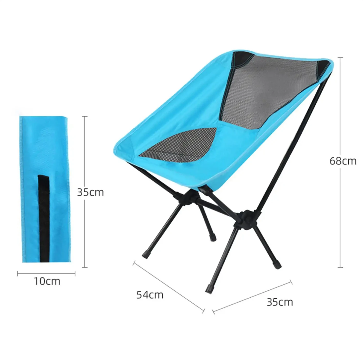 Folding Camping Chair Fishing Seat  Outdoor Hiking Backpacking BBQ Pinici 110kg