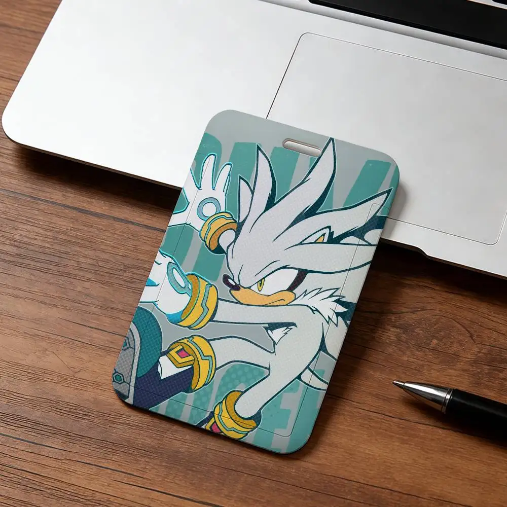 Modisches Cartoon S-SonIC-C Kawaii Schlüsselband mit Rückzugclip und Kartenhalter, Drehbarer Ausweishalter, Familiengeschenk – Detail 12