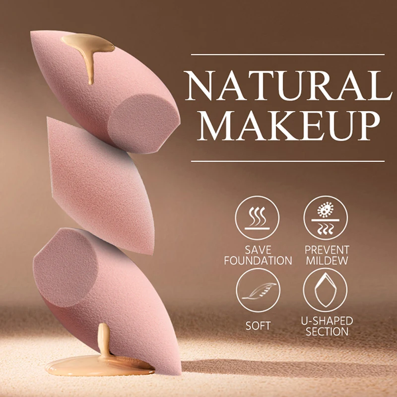 1PC Makeup Puff Microfiber Velvet Sponge Makeup Blender Sponge Powder Egg Shaped Foundation Concealer Cream Face Cosmetic Tools