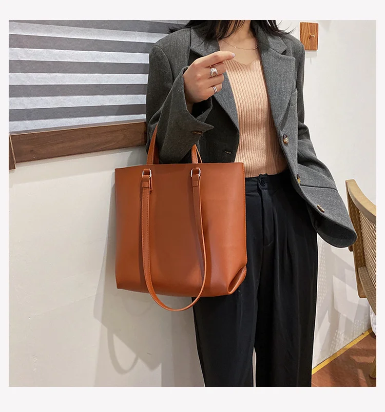 Luxury Women Bag Vintage shopping bag Fashion style leather women handbags chain large travel Crossbody Shoulder bags set bag