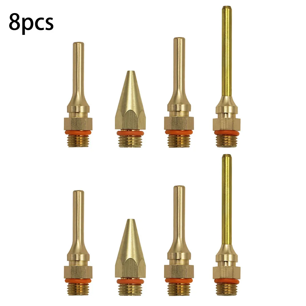 

8pcs Nozzle Copper Tube Nozzle Repair Tool Glue Sprayer Parts Power Tools Accessories Hot Glue Fine Nozzle Replacement Set