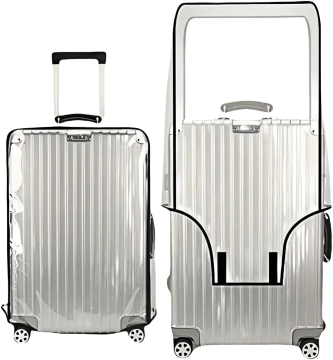 

Luggage Protector Suitcase Cover Clear PVC Suitcase Cover Protectors Luggage Cover Waterproof for Wheeled Suitcase