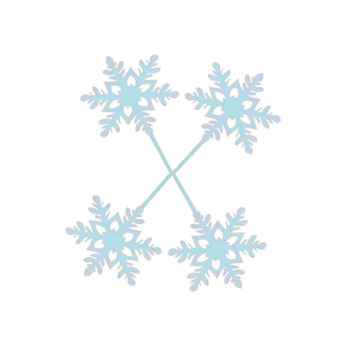 

12Pcs Acrylic Christmas Snowflake Cake Toppers Cupcake Picks Decorative Food Picks for Holiday Wedding Birthday