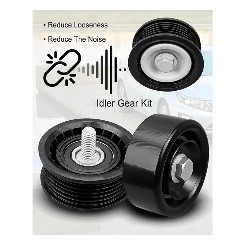 

AA-1Set Belt Tensioner & Idler Pulley V-Ribbed Belt Kit For Hyundai Kia 2.0 2.4 L4 06-15 25281-25000 25212-2G760 2528725110