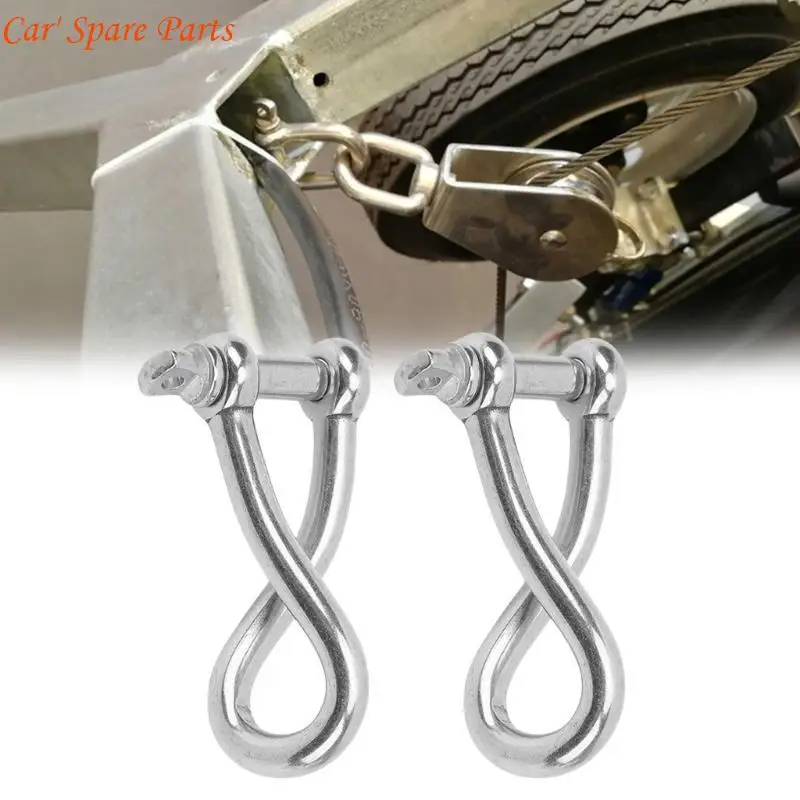 

Y4UA Industrial D Shackles Stainless Steel Shackles Heavy Duty Shackles Fast Release for Secure Towing & Mooring Operations