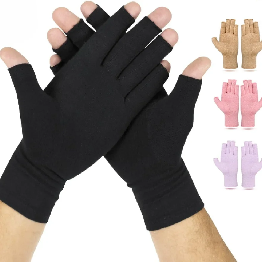 

Arthritis Gloves for Organist/Cellist/Violinist,Half-finger Compression Glove Relief Hand Pain,Arthritic Joint Symptom
