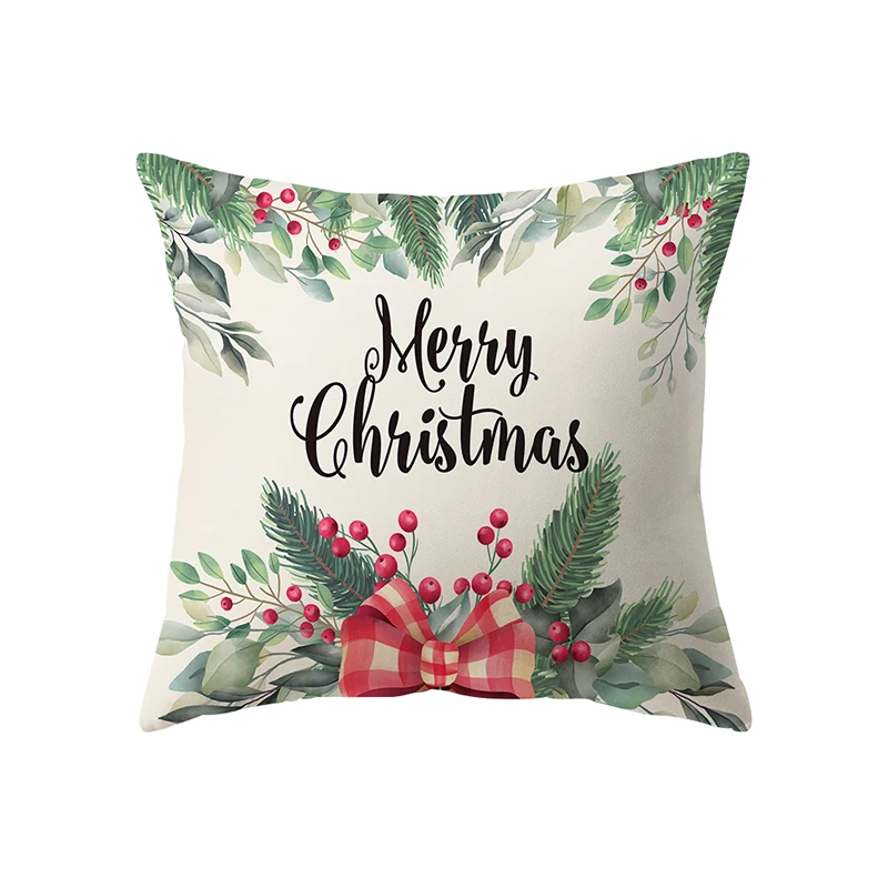 Christmas Atmosphere  Decoration Printing Pattern Cushion Cover Home Living Room Sofa  Pillow  