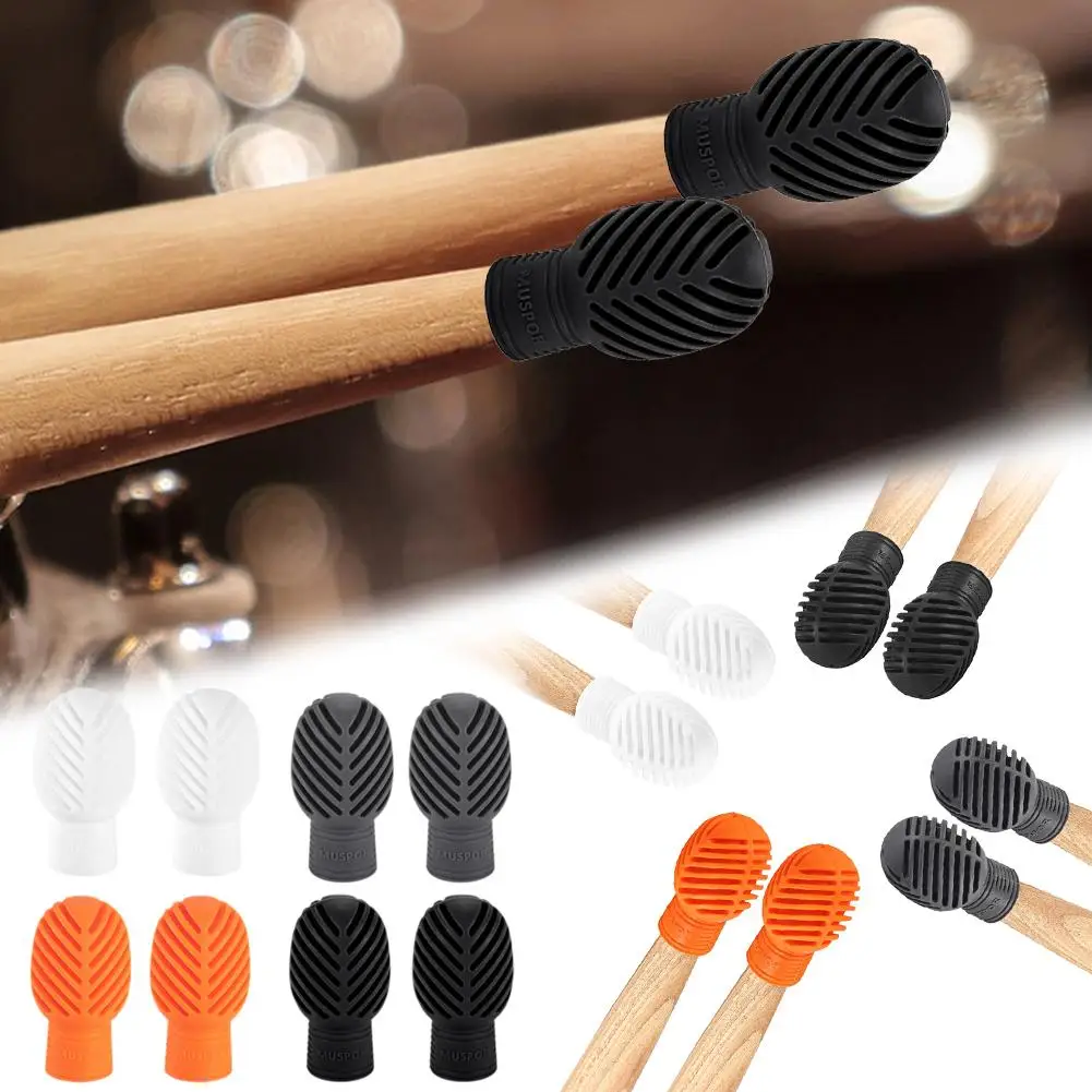 

2/4pcs Drumstick Mute Silicone Sleeve Mute Practice Tips Musical Mute Parts Percussion Accessories Replacement Instrument P6B7