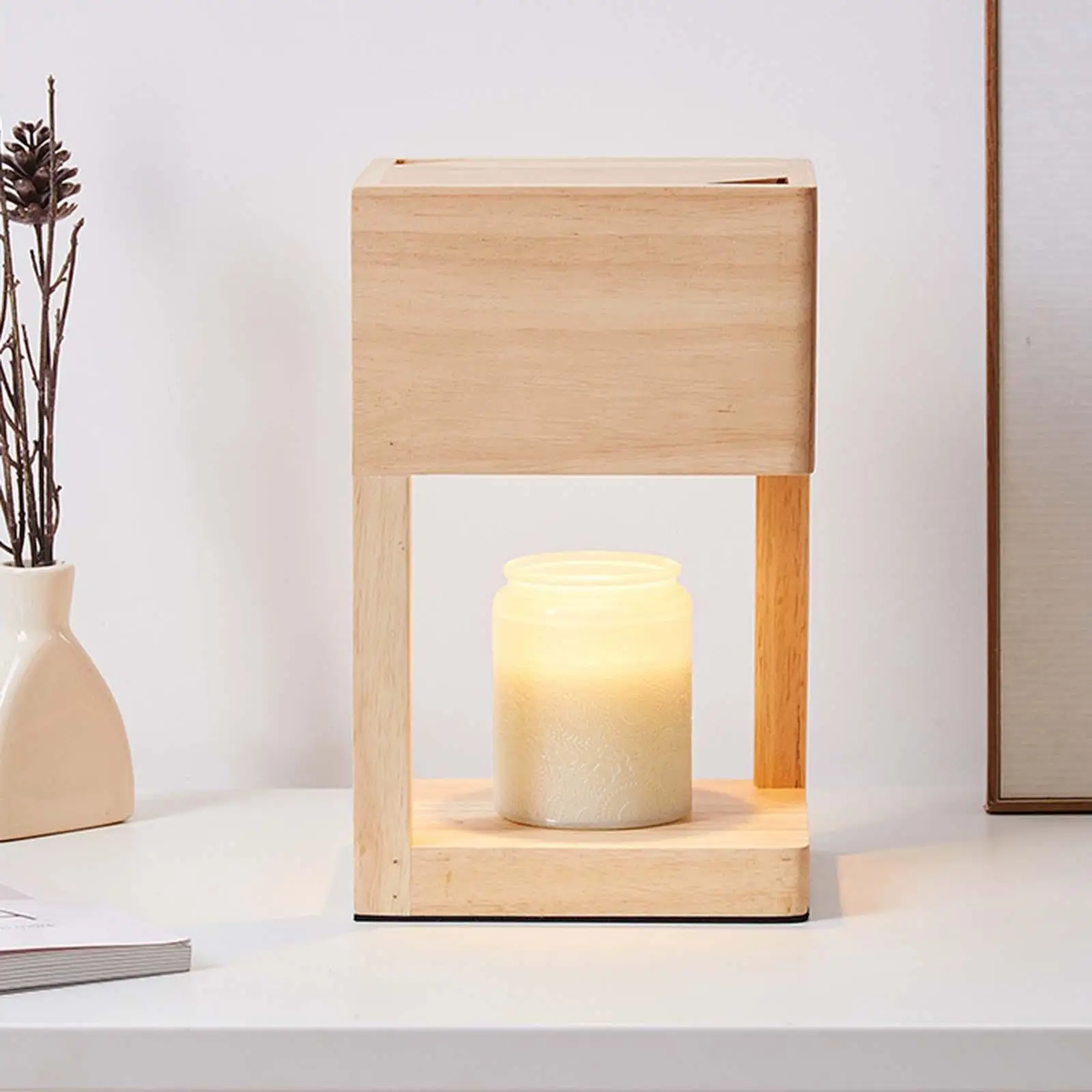Candela in metallo Wax Melting Warmer bruciatore a olio lampada aromatica lampada da tavolo per la casa camera da letto soggiorno Decor EU Plug