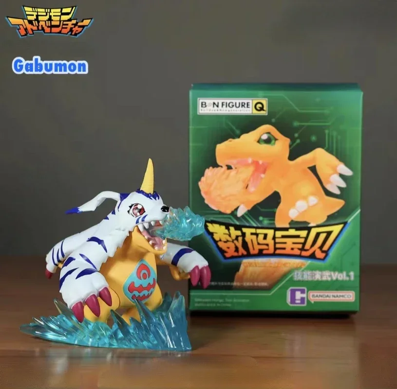 Bandai authentic Digimon Adventure skill performance series model toy decoration Agumon Gabumon children\'s collection gift