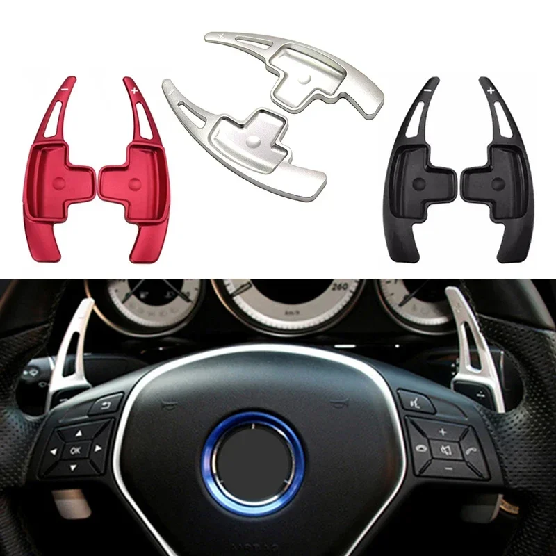 

Для Mercedes-Benz A B E CLK SLK R M 2012-2015 автомобильный руль, рычаг переключения передач, расширение, черный, серебристый, красный, 1 шт.