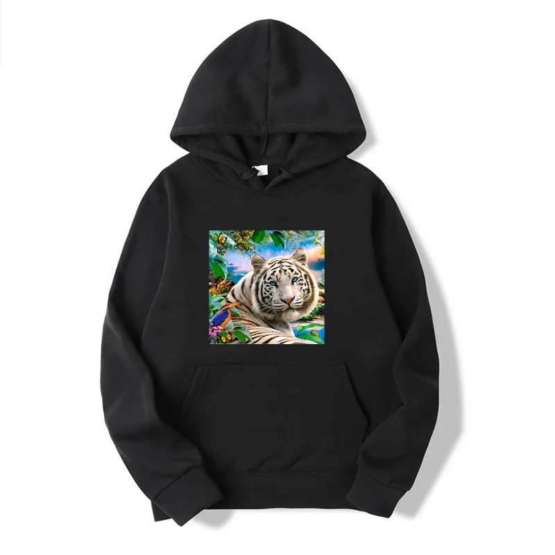 

Men's Hoodie Animal Print Tops Graphics Long Sleeve Hoodie Vintage Fashion Pullover Top Outdoor Oversized Streetwear