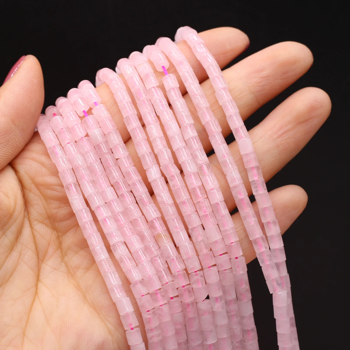 Natural Agates Stone Bead Cylindrical Rose Quartzs Flash Labradorites Loose Beaded for Making DIY Jewerly Bracelet Necklace