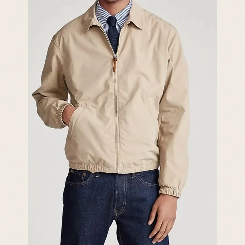 

Американские весенне-осенние новые модные мужские однотонные однотонные куртки с отложным воротником и длинными рукавами на молнии, простые базовые повседневные модные куртки мужские