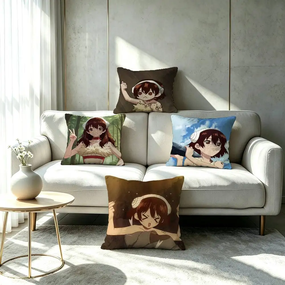 Anime Dr STONE Ogawa Yuzuriha Pillow cover gift High definition digital printing,Surprise  vivid pattern Household.