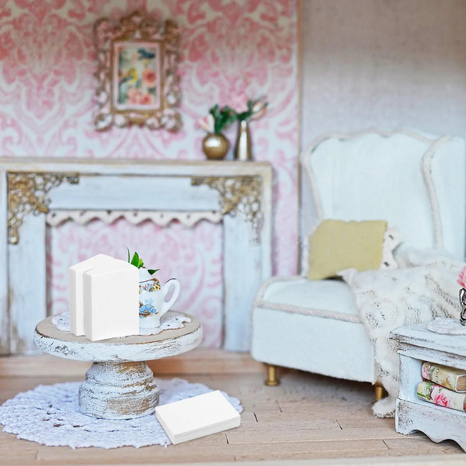 

50Pcs Miniature Books Blank Mini Notepad Tiny Writing Notebook Small Mini Books Dollhouse Decoration Crafts Tiny